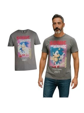 Sonic the Hedgehog Graphic Tee in Charcoal